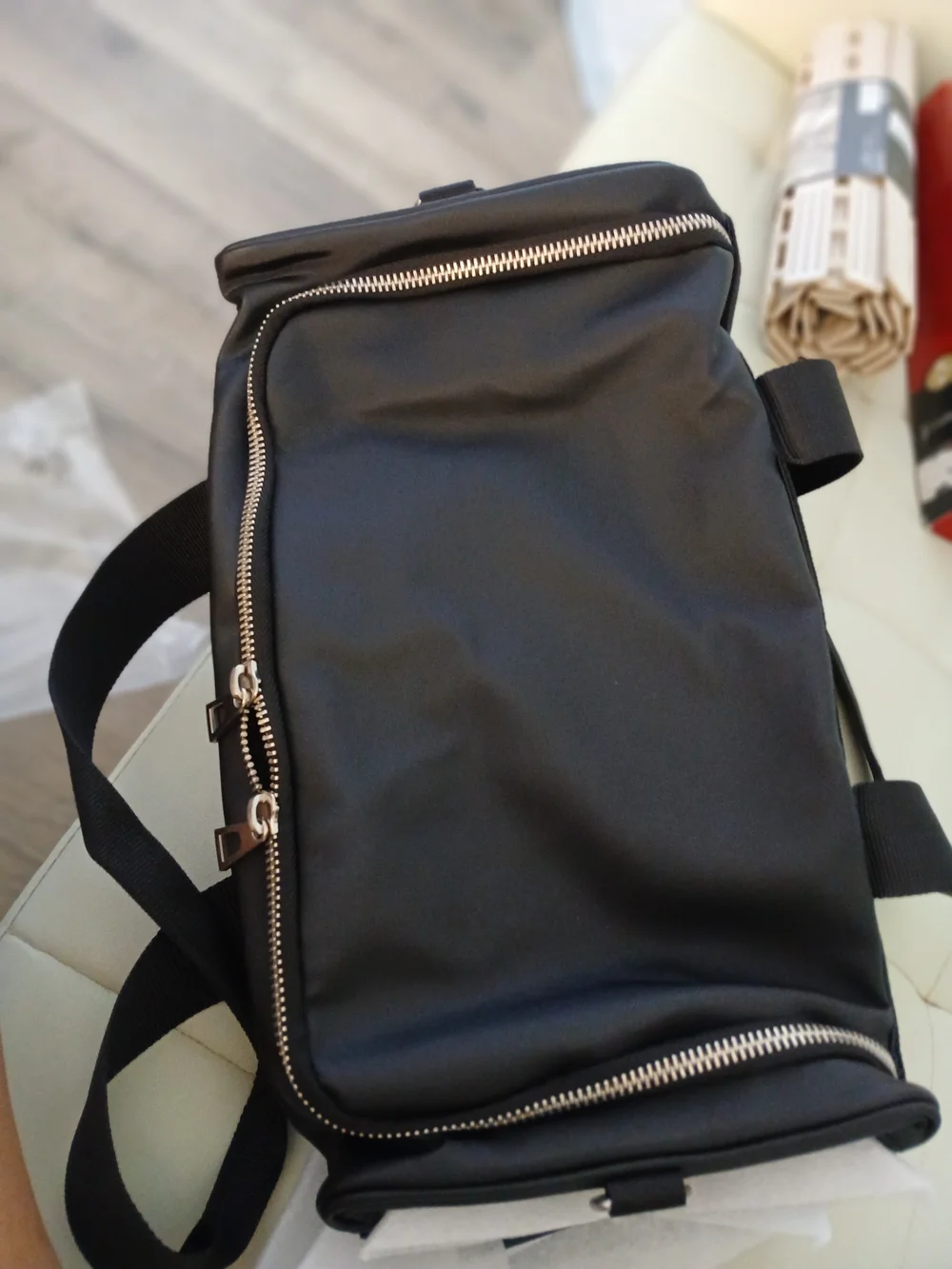 Versace Men’s Black Logo Travel Duffle Bag